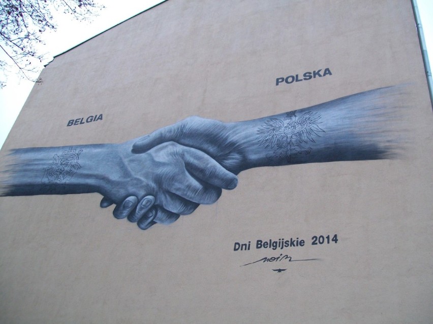 Belgijski mural w Warszawie. Dzieło belgijskiego artysty...