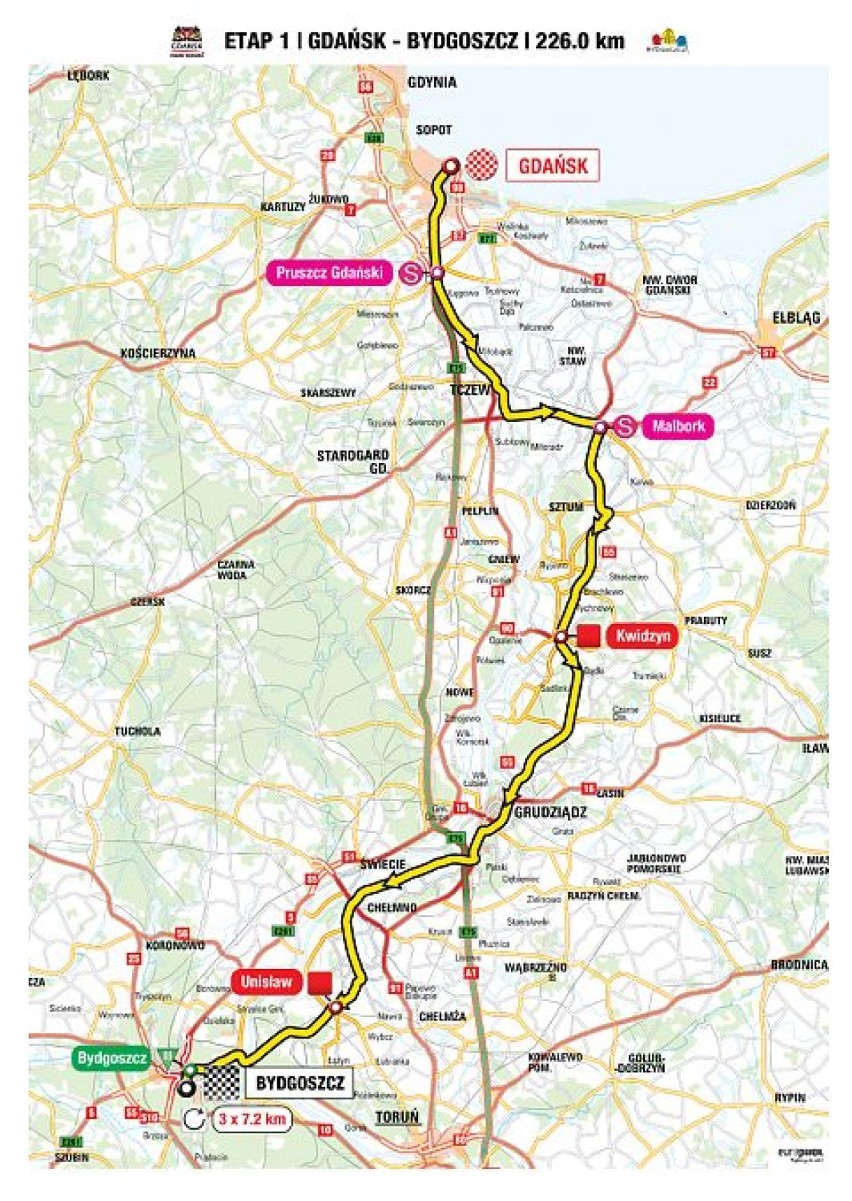 Tour de Pologne w Malborku. Trasa, którą kolarze przejadą przez miasto