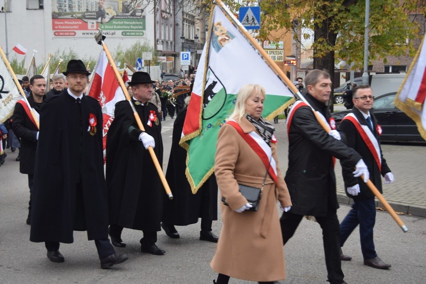 Narodowe Święto Niepodległości 11 listopada 2023 r. w Kościerzynie - Rajd Niepodległości i uroczystości przy pomniku