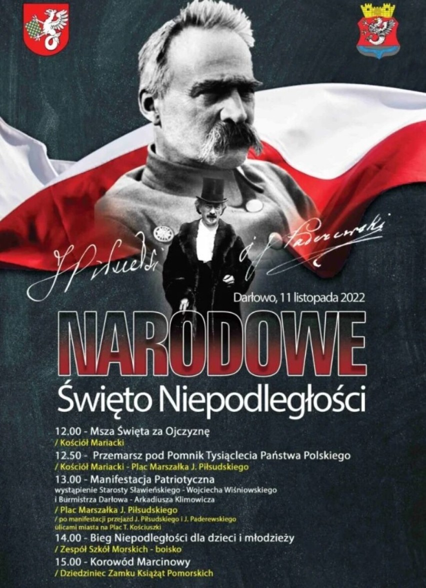 Narodowe Święto Niepodległości w Darłowie i Sławnie. Manifestacja patriotyczna i bieg