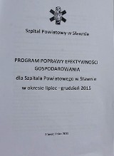 Sławno: Program naprawczy dla szpitala [ORYGINALNY DOKUMENT zdjęcia]