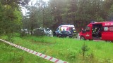 Hel Bór. Groźny wypadek na drodze 216.  Zderzyły się golf i opel agila. 7 osób trafiło szpitali