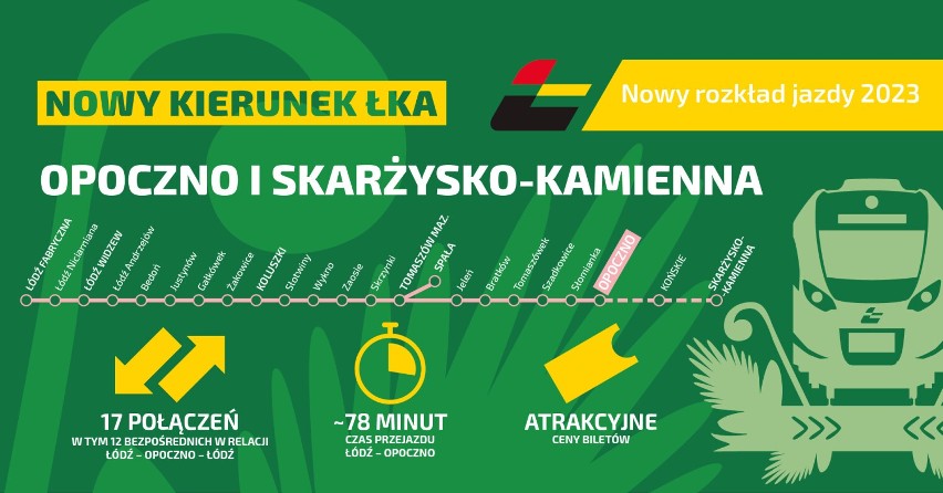 Zmiany w rozkładzie jazdy ŁKA od 11 grudnia. Najważniejsze zmiany na liniach do Tomaszowa, Drzewicy i Opoczna