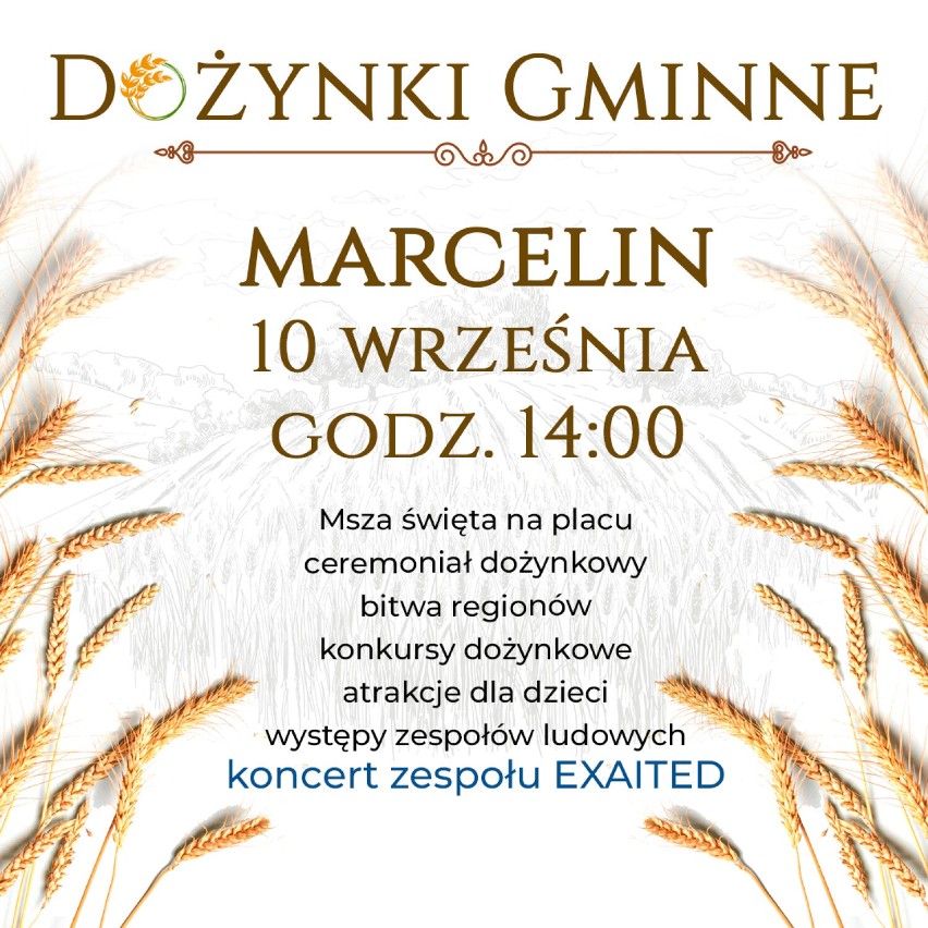 Dożynki w Marcelinie, dożynki w Starowicach, Już w sobotę, 10 września 