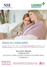 Bezpłatne badania mammograficzne w Nowym Dworze Gdańskim i Sztutowie.