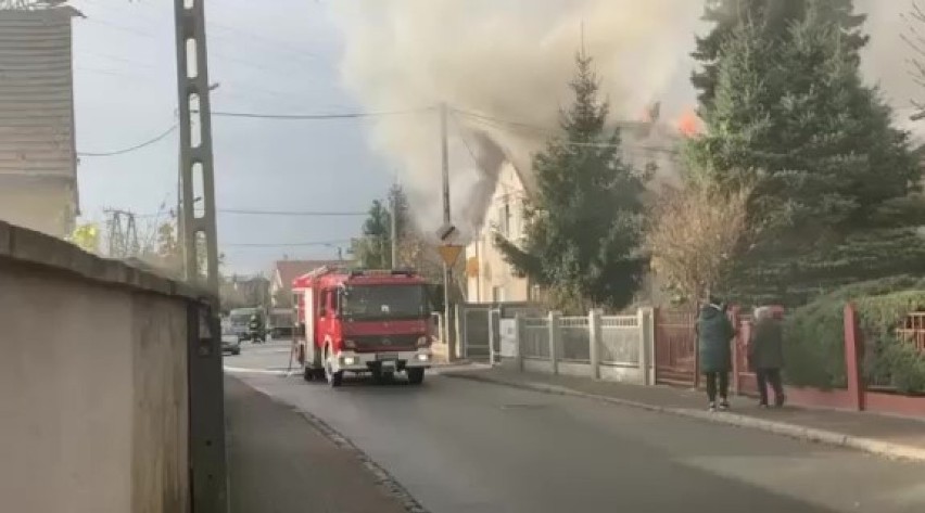 Pożar domu w Siechnicach 24.11.2021