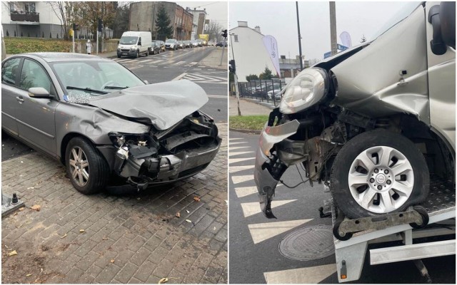 Zderzenie pojazdów na skrzyżowaniu Stodólna - Okrężna we Włocławku