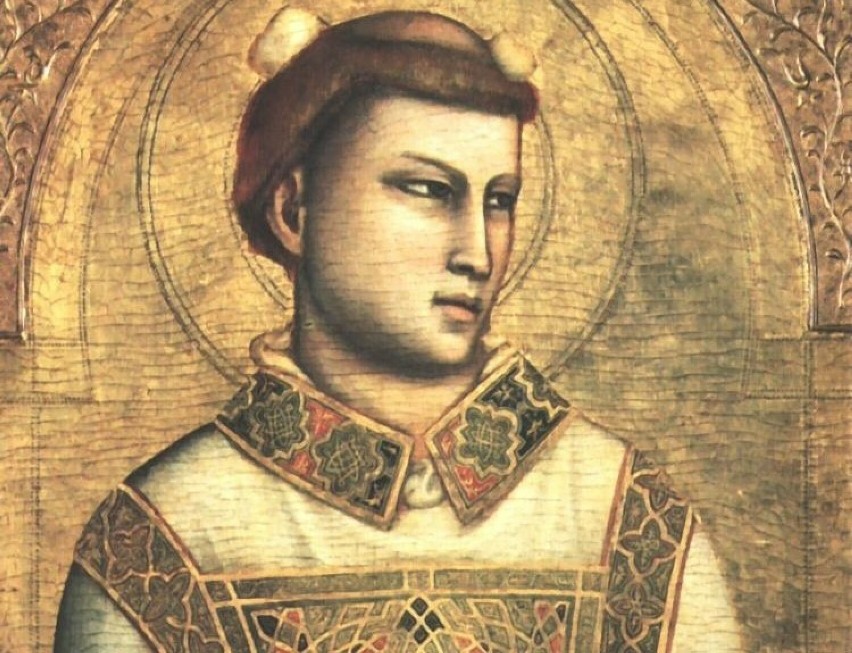 Wizerunek św. Szczepana. Obraz pędzla Giotto di Bondone, datowany między 1320-1325.