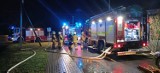 Pożar koło Kożuchowa. W nocnej akcji gaśniczej wzięło udział dziewięć zastępów straży pożarnej 