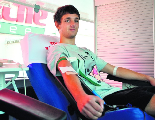 Damian Patyk z Libiąża krew oddawał po raz pierwszy