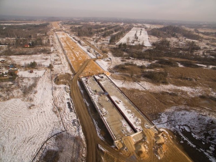 Budowa autostrady A1 od Częstochowy do Pyrzowic. Nowe ZDJĘCIA Z DRONA