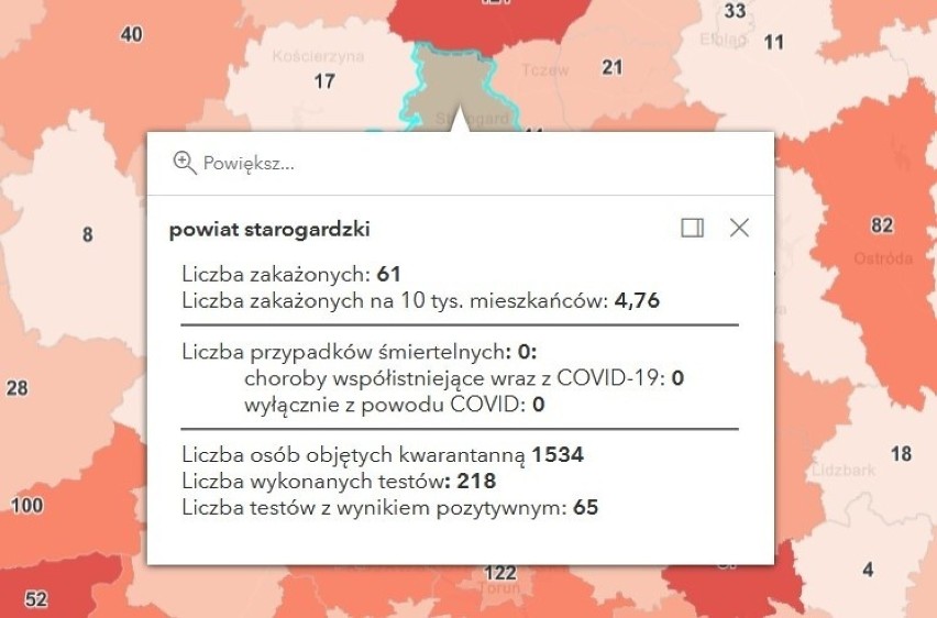 Zakażenia na Pomorzu 11.04.2021 r.