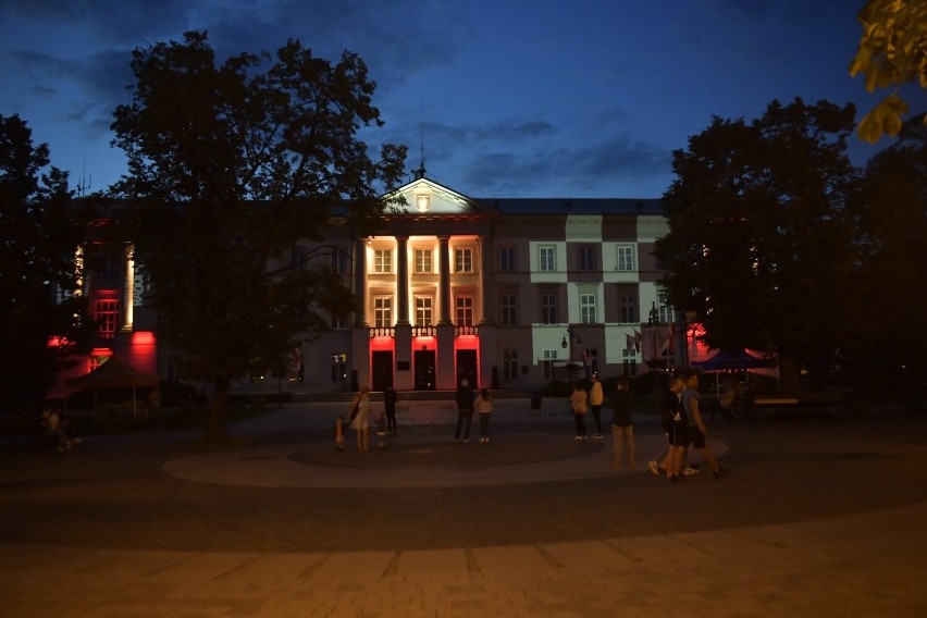 Free(RA)dom Festiwal. Niezwykłe iluminacje na radomskich budynkach i w parku Kościuszki. Było magicznie! Zobacz nocny pokaz 