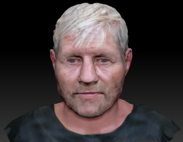Tak wygląda zrekonstruowana komputerowo twarz zmarłego.