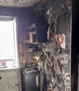 Pożar mieszkania w bloku w Pniewach. Ruszyła zbiórka dla pogorzelców! Zobacz, jak można pomóc [ZDJĘCIA]