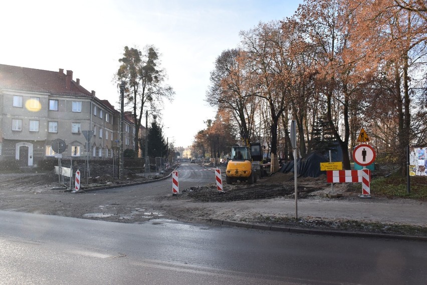 Trwa przebudowa ul. Nowowiejskiego w Malborku. Urząd Miasta informuje, że prace przebiegają zgodnie z harmonogramem