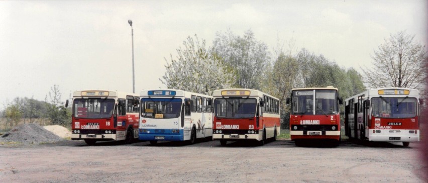 Łomianki - Kiełpin, stare autobusy obsługujące linię "Ł"....