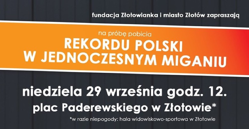 Próba pobicia rekordu Polski w jednoczesnym miganiu w Złotowie