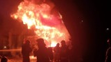 Pożar w Dolinie Trzech Stawów w Katowicach