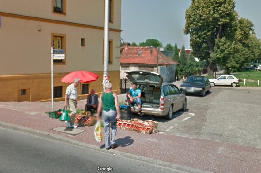 Oto mieszkańcy Sycowa w ujęciach kamery Google Street View....