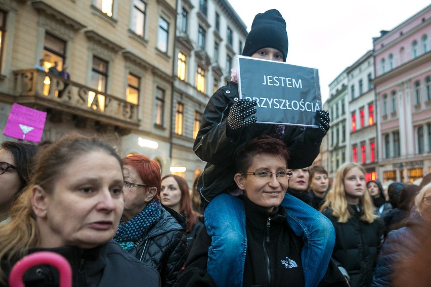 "Czarny protest" w Krakowie.