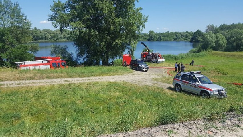 Strażacy ćwiczyli na polderze Buków