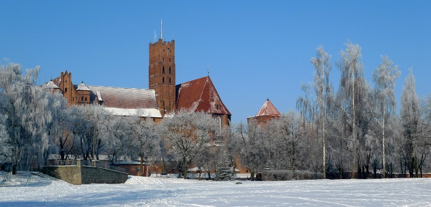 Zamek malborski zimą. Zdjęcie wykonane 16.01.2010.