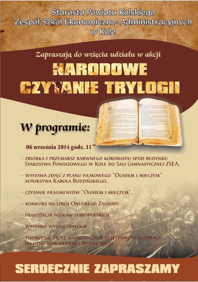 Narodowe Czytanie Trylogii także w Kole