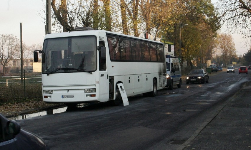 Płonął autobus w Koskowicach (ZDJĘCIA)
