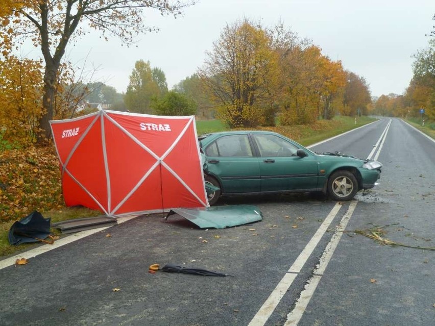 Kierowca hondy zginął na miejscu