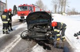 Wypadek Ślepie. Czołowe zderzenie na trasie Olecko-Ełk [ZDJĘCIA]