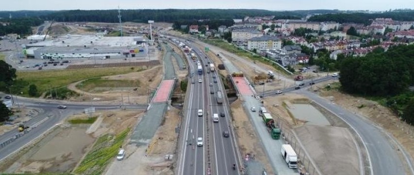 Gdynia: Zamknięta łącznica Obwodnicy Trójmiasta na węźle Wielki Kack w związku z budową trasy S6 [20.07.2021, SCHEMAT ORGANIZACJI RUCHU] 