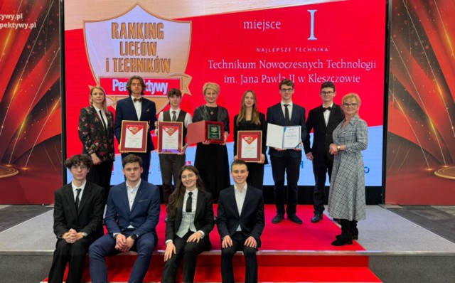 Nagroda dla najlepszego technikum w Polsce trafiła do uczniów i kadry technikum w Kleszczowie