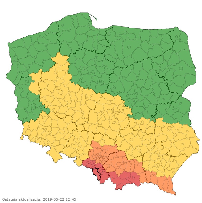 I. stopnia - kol. żółty
II. stopnia - kol. pomarańczowe
III....