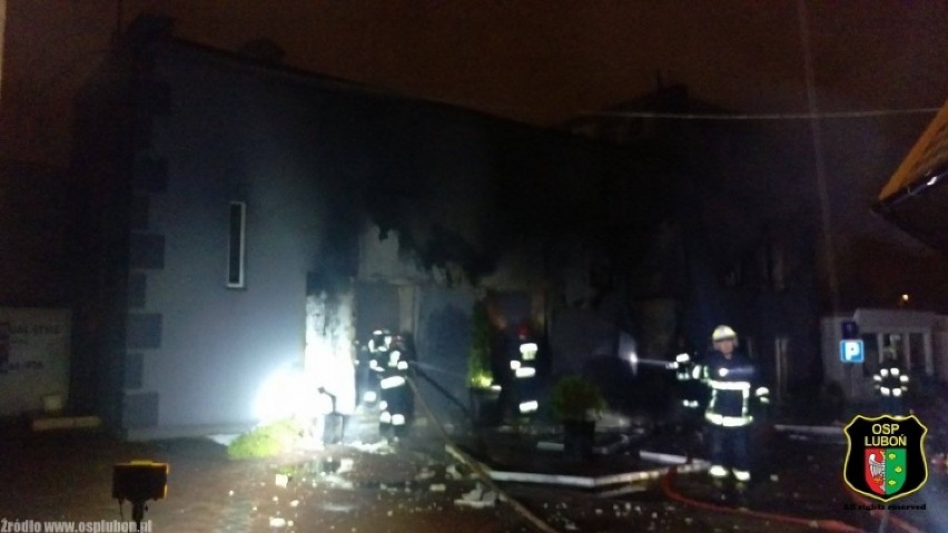 Olbrzymi pożar w Luboniu. Straty oszacowano na milion