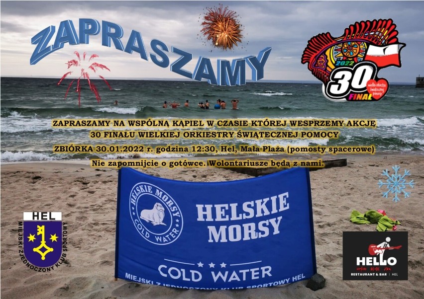 Helskie Morsy Cold Water zapraszają na wspólną kąpiel w...