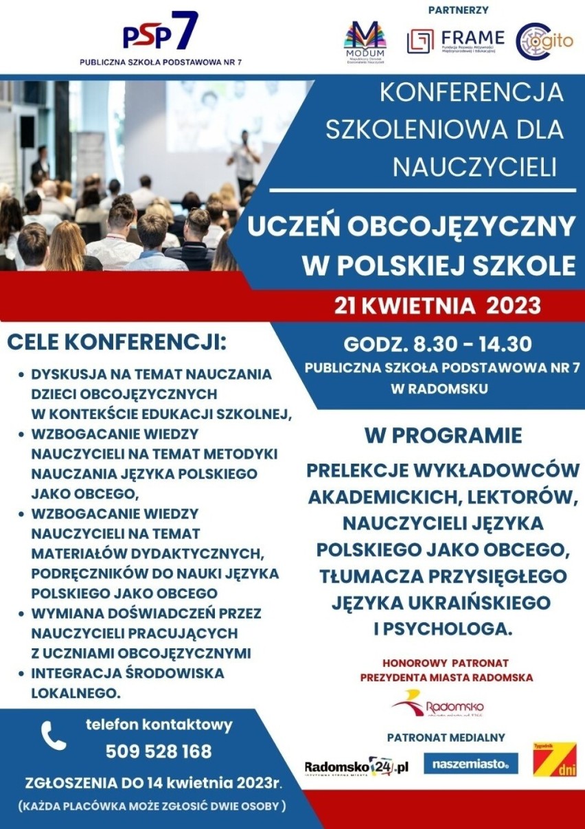 PSP 7 w Radomsku jest organizatorem konferencji dla...