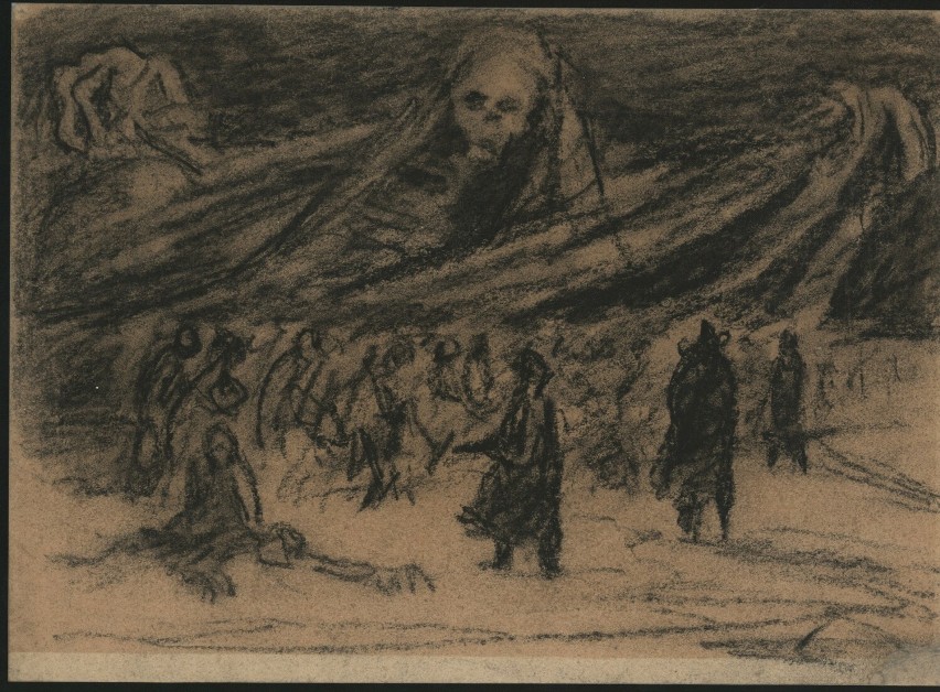 Rysunek Marsz Śmierci J. Łapińskiego