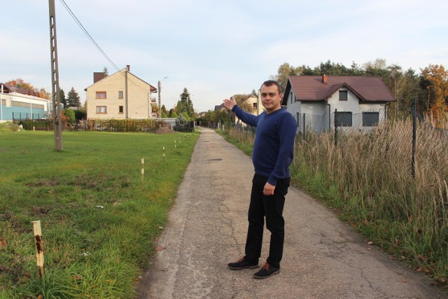 Michał Gawroński obawia się, że po rozpoczęciu eksploatacji złoża „Dąb” uszkodzone mogą zostać domy na os. Kąty w Chrzanowie
