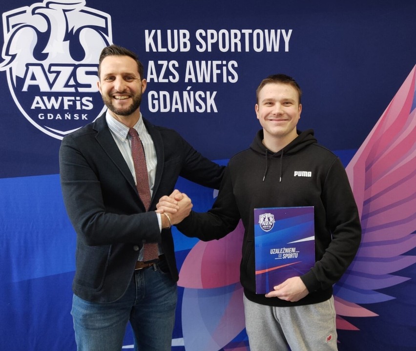 Zawodnicy i szkoleniowcy z Klubu Sportowego AZS AWFiS Gdańsk...
