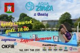 Zajęcia Aqua Zumba na odkrytym basenie w Śmiglu