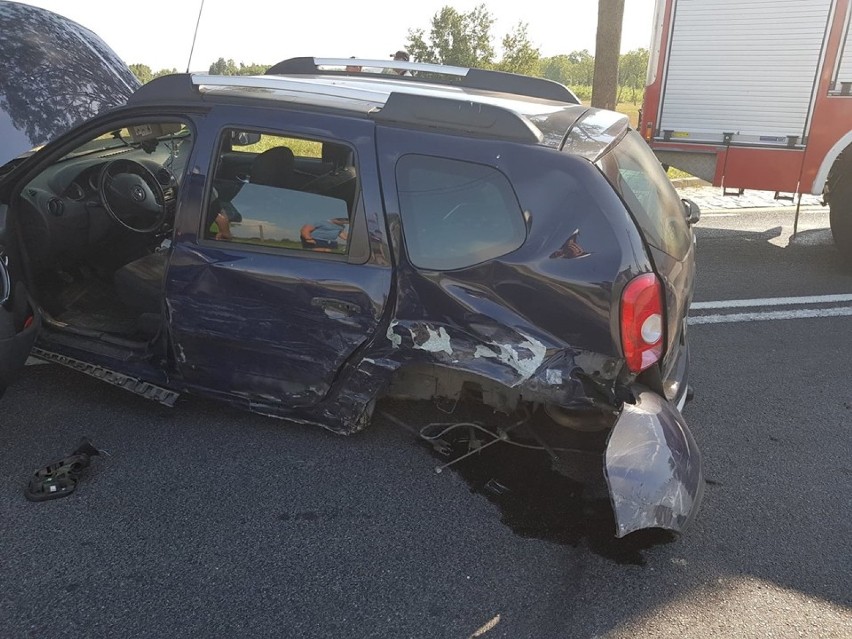 Wypadek trzech samochodów na DK 43 relacji Opatów-Krzepice FOTO