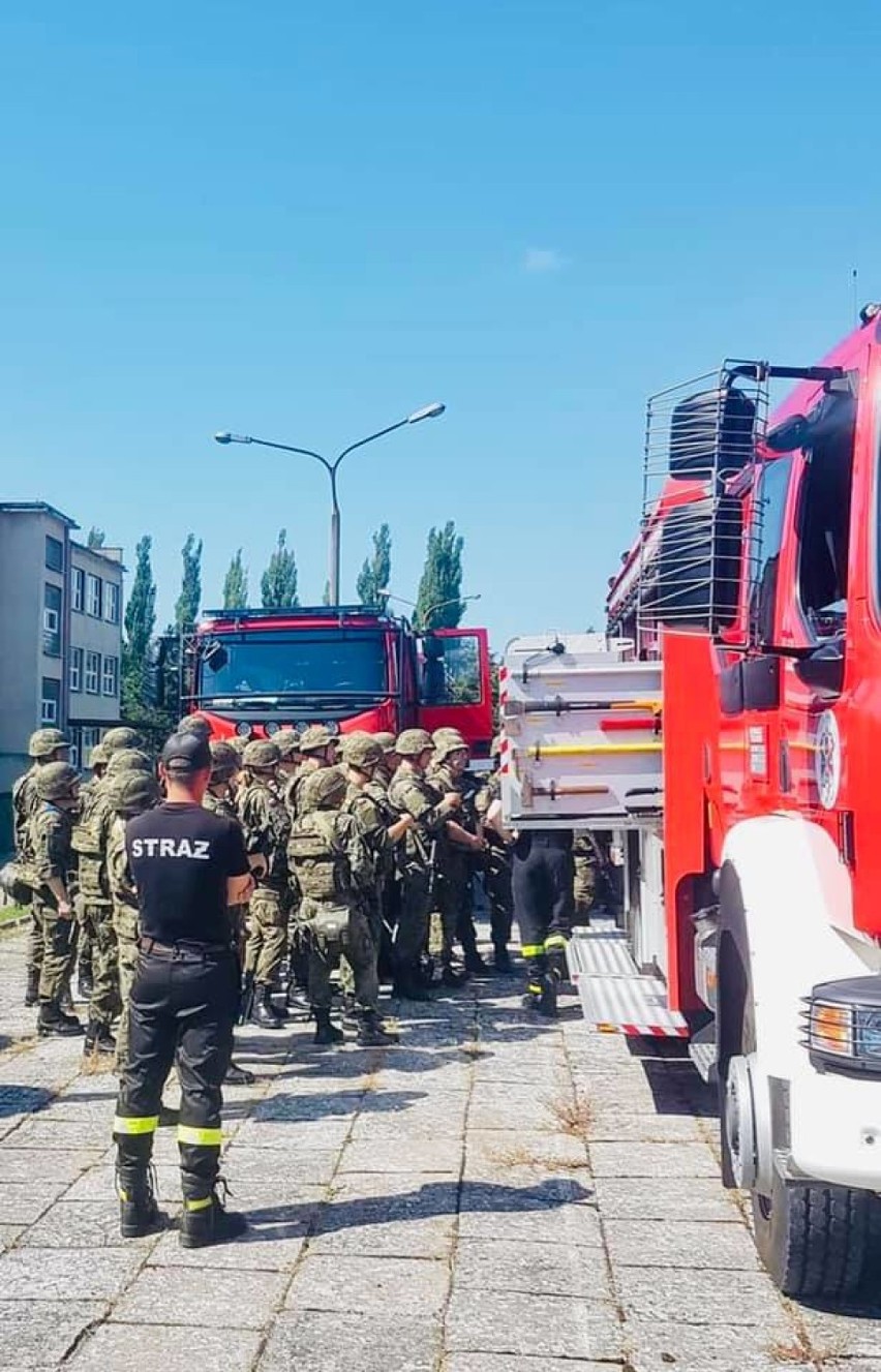 Strażacy u terytorialsów w Dolaszewie