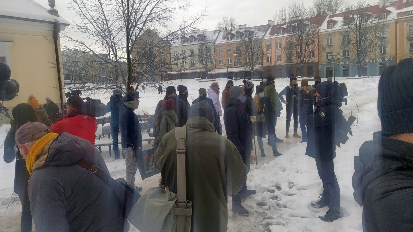 Białystok, Rynek Kościuszki - protest branży weselnej