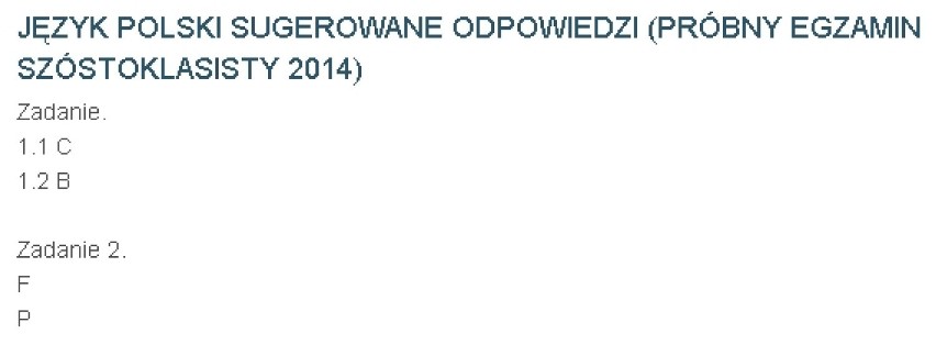 Próbny sprawdzian szóstoklasisty