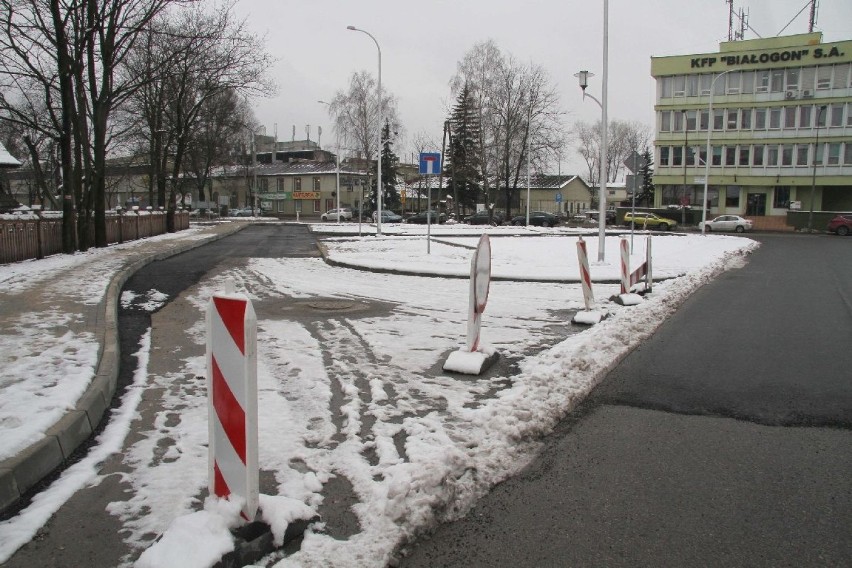 Remont skrzyżowania w Kielcach zakończy się w maju. Zima przyszła i… zastopowała