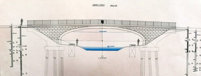 Wstępny projekt nowego mostu na rzece Włodawce.