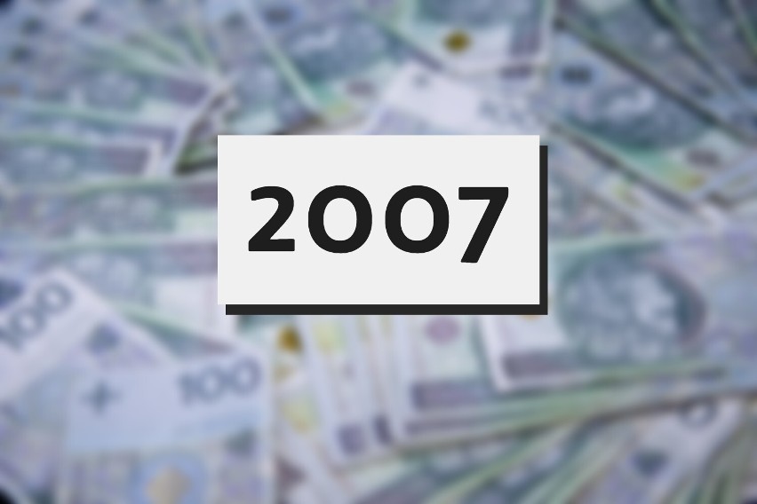 Rok 2007 - 0 osób z dochodem powyżej miliona złotych w...