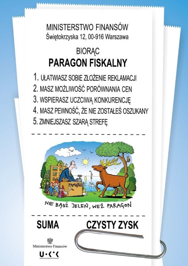 Żory akcja paragon: "Weź paragon, nie bądź jeleń". Jesienią ruszy loteria paragonowa