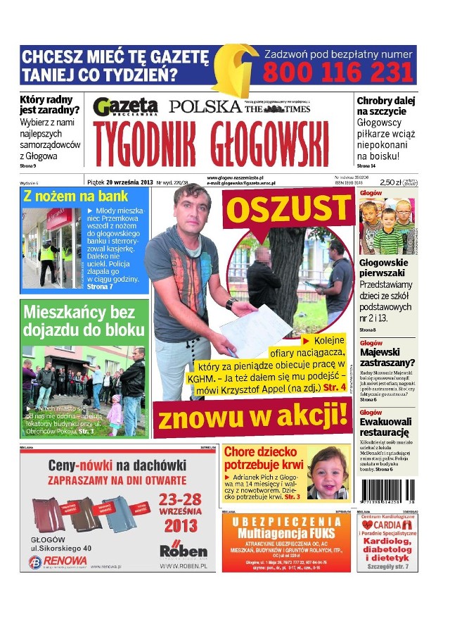 Nowy Tygodnik Głogowski - w sprzedaży od piątku